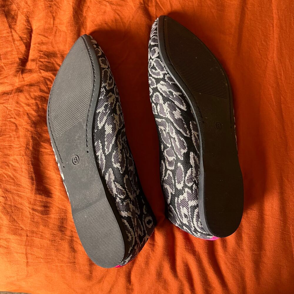 SERRA ALDI RECYCLED SLIP-ON FLATS/SHOES, WOMENS SIZE 8, 703516, BLACK/GRAY - Picture 3 of 4